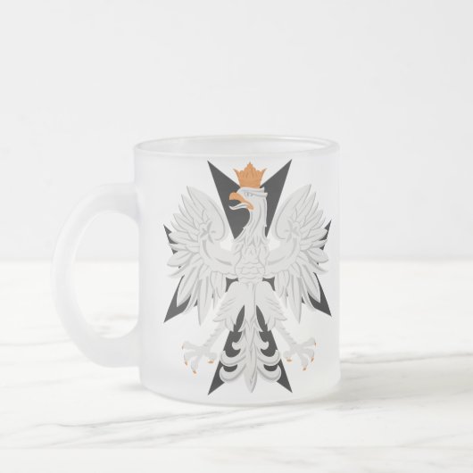 Polnisches Malteserkreuz Eagles Mattglastasse (Links)