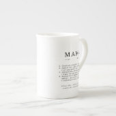Polnisches Mum-Geschenk - MAMA Definition Porzellantasse (Vorderseite Rechts)
