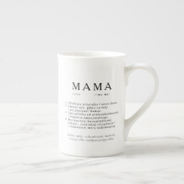 Polnisches Mum-Geschenk - MAMA Definition Porzellantasse