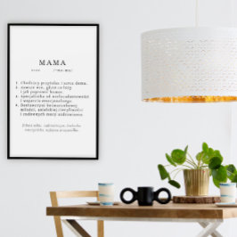 Polnisches Mum-Geschenk - MAMA Definition Poster