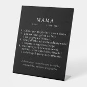 Polnisches Mum-Geschenk - MAMA Definition Sockelschild (Vorderseite)