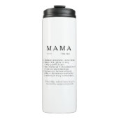 Polnisches Mum-Geschenk - MAMA Definition Thermosbecher (Vorderseite)