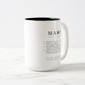 Polnisches Mum-Geschenk - MAMA Großes Definition Zweifarbige Tasse (VorderseiteRechts)