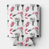 Polnisches Muster für Aquarellnagestriche Dosenkühler (Rückseite)