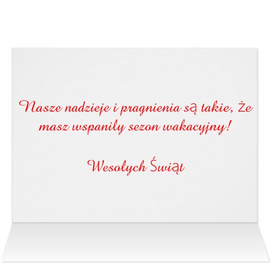 Polnisches/Polski - frohe Weihnachten/Wesołych (Innenansicht Horizontal (Oben))