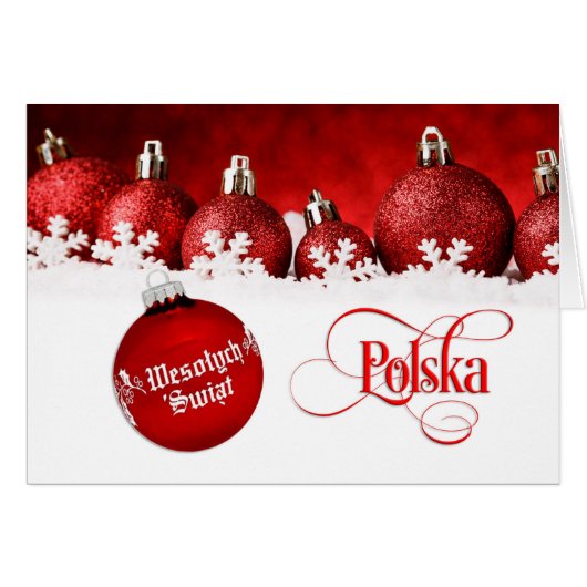 Polnisches/Polski - frohe Weihnachten/Wesołych (Vorderseite (Horizontal))