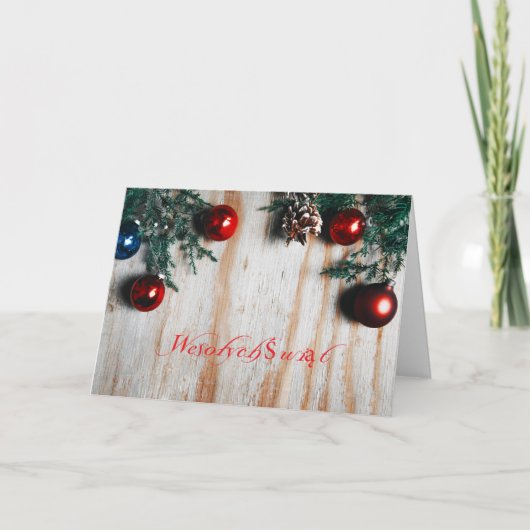 Polnisches/Polski - frohe Weihnachten/Wesołych Feiertagskarte (Vorderseite)