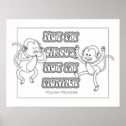 Polnisches Proverb Coloring Poster (Vorne)