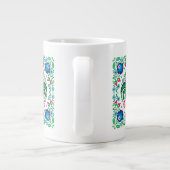 Polnisches Quadrat-Rastermuster Jumbo-Tasse (Rückseite)