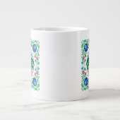 Polnisches Quadrat-Rastermuster Jumbo-Tasse (Vorderseite)