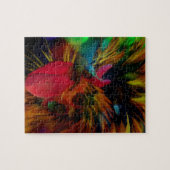 Polnisches Rooster und Herz Bokeh Puzzle (Horizontal)