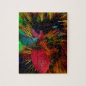Polnisches Rooster und Herz Bokeh Puzzle (Vertikal)