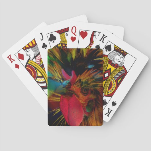 Polnisches Rooster und Herz Bokeh Spielkarten (Rückseite)