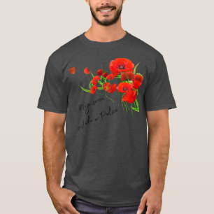 Polnisches Sprichwort, Rote Mohn Blume polieren T-Shirt