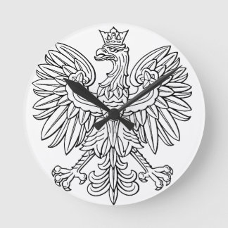 Polnisches Symbol Runde Wanduhr