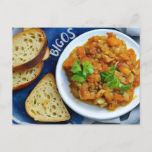 Polnisches traditionelles Essen, Postkarte