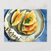 Polnisches traditionelles Essen, Postkarte