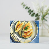 Polnisches traditionelles Essen, Postkarte (Stehend Vorderseite)