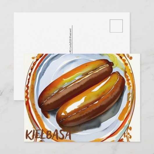 Polnisches traditionelles Essen, Postkarte (Vorne/Hinten)