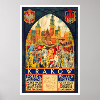 Polnisches Vintage Travel Poster