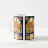 Polnisches Vintages Reise-Plakat Kaffeetasse (Vorderseite Links)