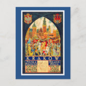 Polnisches Vintages Reise-Plakat Postkarte (Vorderseite)