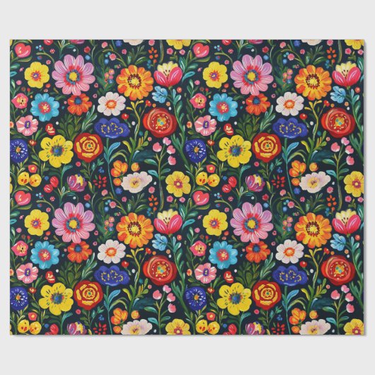 Polnisches Volkskunstpapier mit handbemalten Umsch Geschenkpapier (Flach)