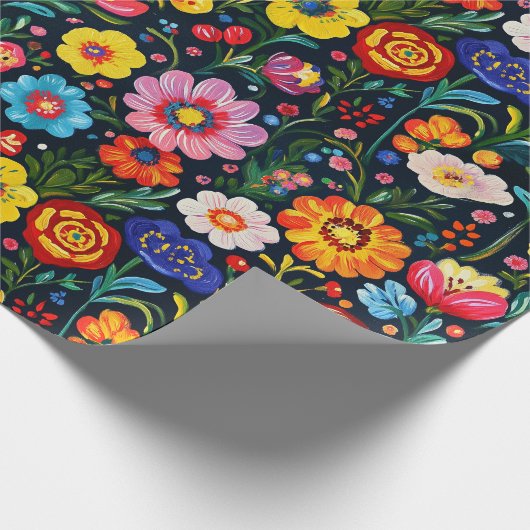 Polnisches Volkskunstpapier mit handbemalten Umsch Geschenkpapier (Ecke)