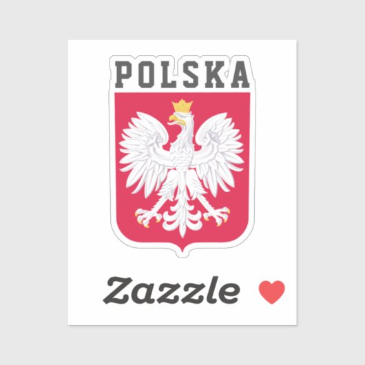 Polnisches Wappen Aufkleber (Blatt)