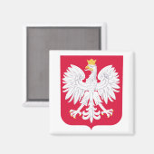 Polnisches Wappen Magnet (Vorderseite/Rückseite)