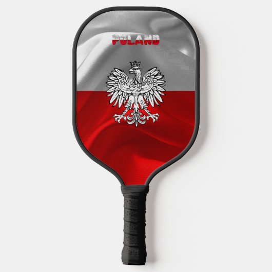 Polnisches Wappen Pickleball Schläger (Rückseite)