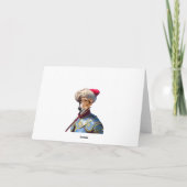 Polnisches Windhund-Diagramm Feiertagskarte (Rückseite)