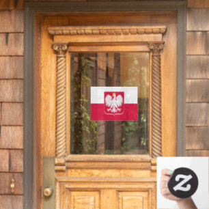 Polnisches Zeichen, Emblem, Klammern, polnische Fl Fensteraufkleber
