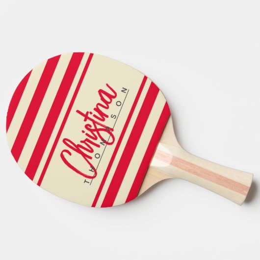 Polo-Banner aus der Mitte des Jahrhunderts Picken Tischtennis Schläger (Seitenansicht)