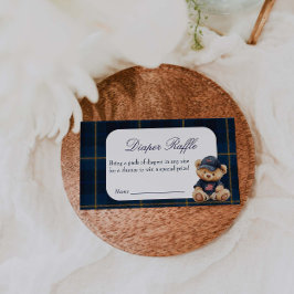Polo Bear Baby Shower Diaper Raffle Begleitkarte