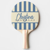 Polo Candy Striping Banner Capri Blue Mitte des Ja Tischtennis Schläger (Vorderseite)