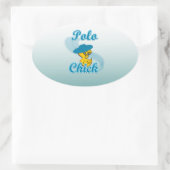 Polo Chick #3 Ovaler Aufkleber (Tasche)