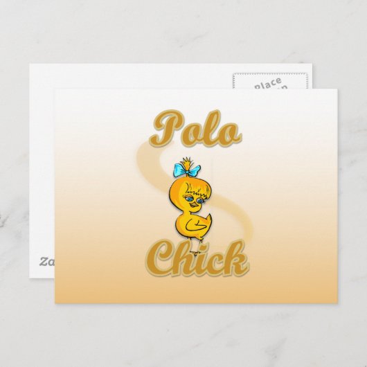 Polo Chick Postkarte (Vorne/Hinten)