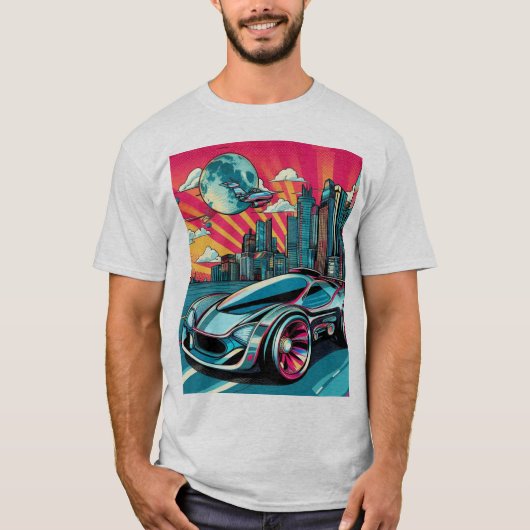 polo con imagen pop art (Vorderseite)