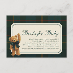 Polo-Heritage-Teddybär-Bücher für Babyjungen Begleitkarte