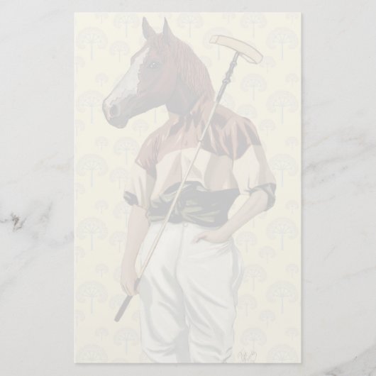 Polo Horse Portrait Briefpapier (Vorderseite)