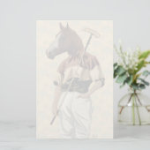 Polo Horse Portrait Briefpapier (Stehend Vorderseite)