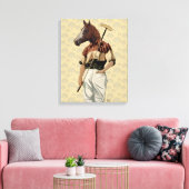 Polo Horse Portrait Leinwanddruck (Insitu (Wohnzimmer))