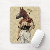 Polo Horse Portrait Mousepad (Mit Mouse)