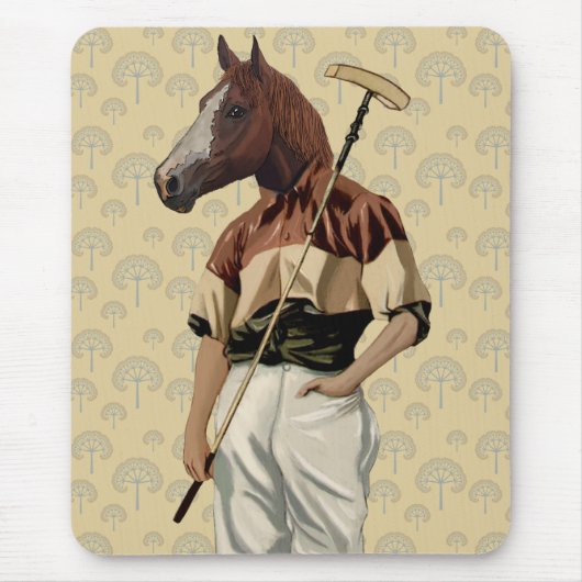 Polo Horse Portrait Mousepad (Vorne)