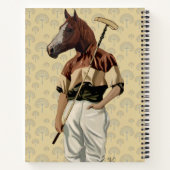 Polo Horse Portrait Notizblock (Rückseite)