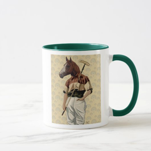 Polo Horse Portrait Tasse (Rechts)