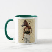 Polo Horse Portrait Tasse (Links)