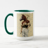 Polo Horse Portrait Tasse (Links)