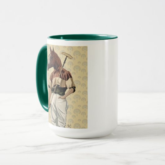 Polo Horse Portrait Tasse (Vorderseite Links)